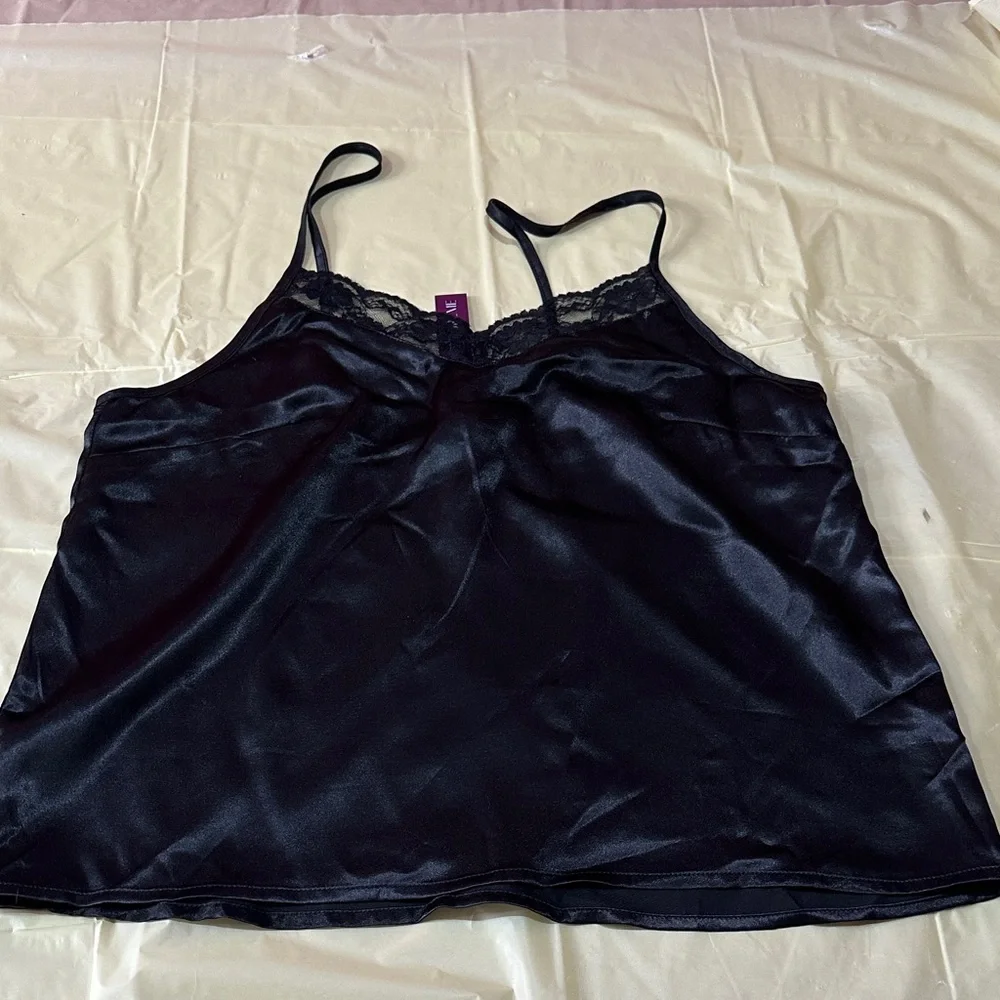 Adore Me Elegant Black Satin Camisole size small - Picture 1 of 6